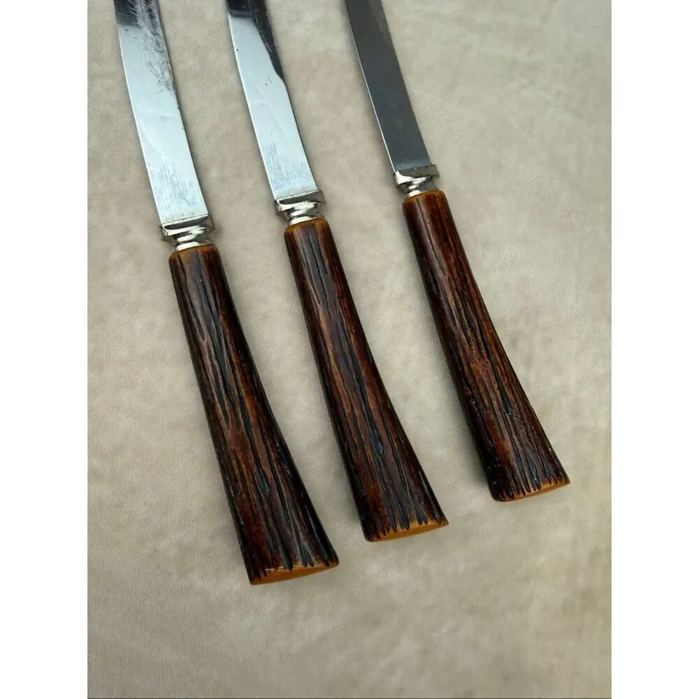 Vintage Forgecraft Knives Bakelite Handles Tested Mod MCM Set of 3